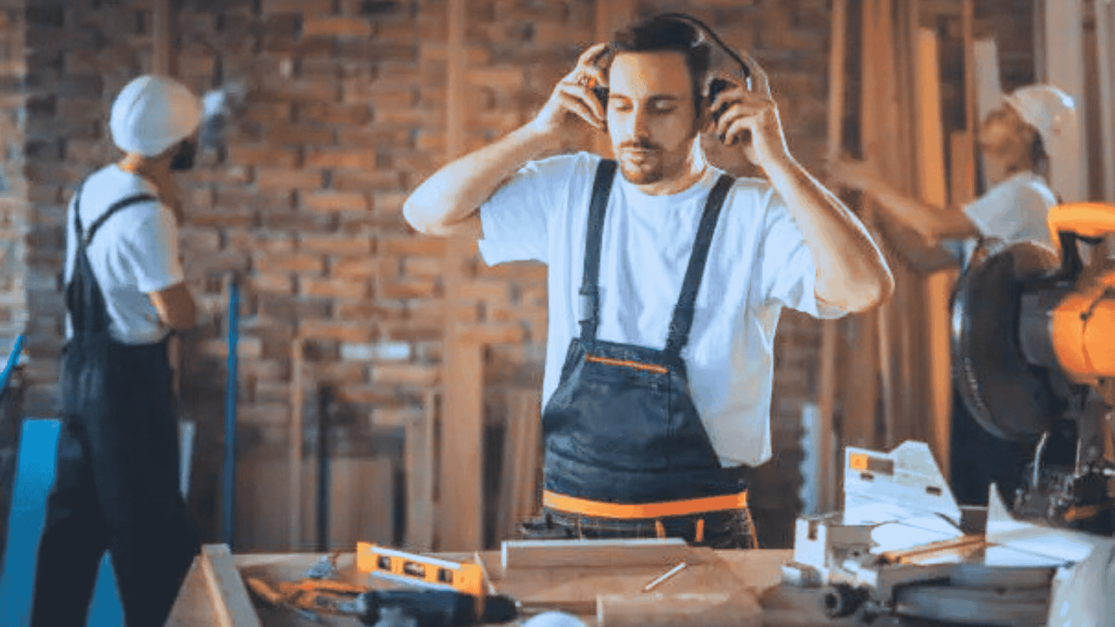 Noise Cancelling Bluetooth Headphones for Construction Workers